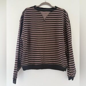 FREE PEOPLE Oversized Striped Crewneck Sweater (XS)
